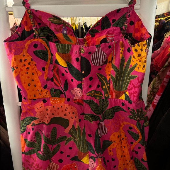 Farm Rio Pop Leopard Mixed Dress - Picture 4 of 5